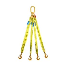 Čtyřpramenný textilní vazák, oko-4 x hák,...